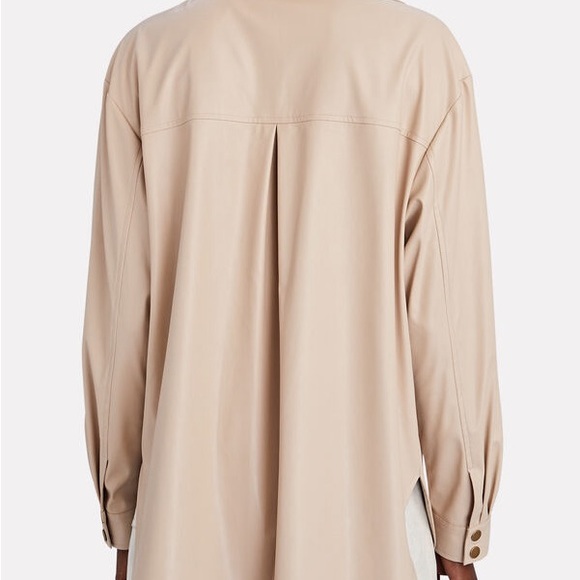 Intermix Joan Faux Leather Shirt - Picture 3 of 5